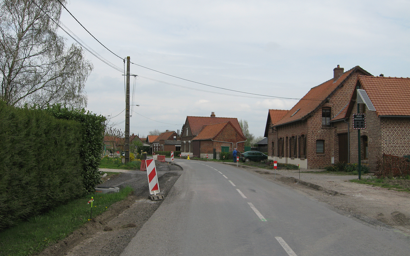 photo rue de robecq avant travaux de mise en sécurité de la voirie