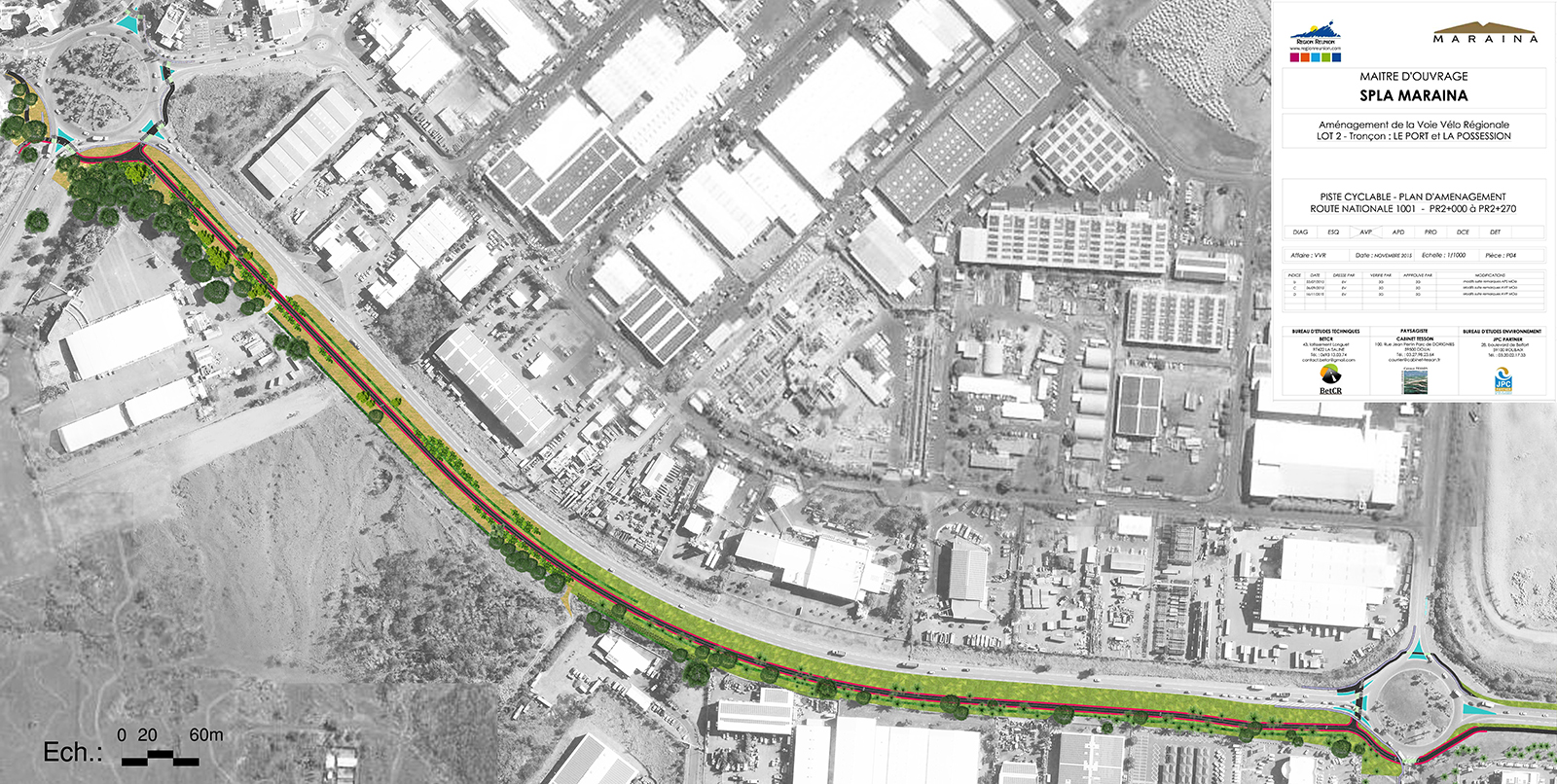 plan masse étude voie verte la réunion