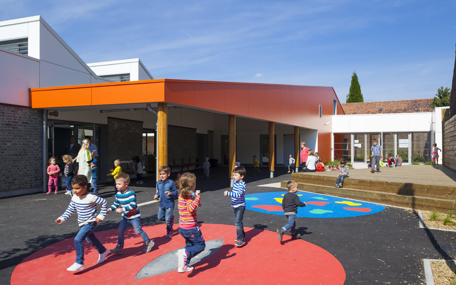 école duclos lanoy waziers cours récréation projet travaux