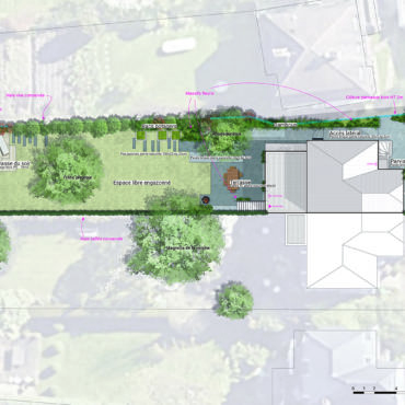 plan masse aménagement projet paysager jardin particulier mouvaux