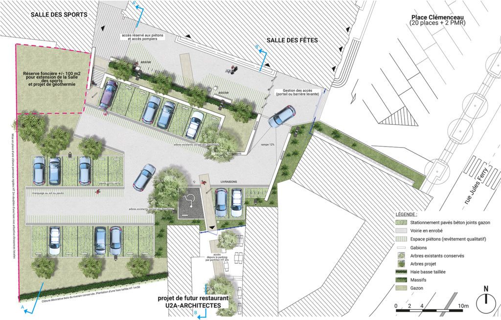 plan masse projet aménagement urbain paysager centre raimbeaucourt