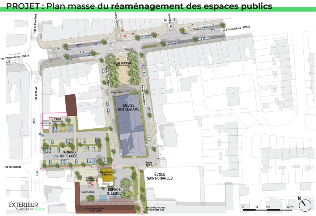 PLAN MASSE aménagement quartier Notre Dame Pont de Nieppe